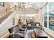 Spacious living room featuring hardwood floors, high ceilings, and comfortable seating at 1302 Turtlebrook Ln, Lawrenceville, GA 30043