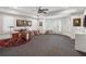 Finished basement with seating and media area featuring recessed lighting and large windows at 110 Mattison Cv, Atlanta, GA 30319