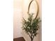 Bright entryway with elegant round mirror and decorative olive tree creating a welcoming space at 4333 Dunwoody Park # 2104, Dunwoody, GA 30338