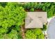 Aerial view showing a well-maintained roof amidst lush greenery and close to the neighborhood at 938 Canterbury Ln, Atlanta, GA 30324