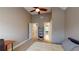 Bedroom with ceiling fan and vaulted ceiling at 1510 Mount Mckinley Dr, Grayson, GA 30017