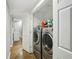 Laundry room with a washer and dryer set at 992 Yemassee Trl, Stone Mountain, GA 30083