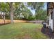 A spacious backyard surrounded by a wooden fence and mature trees, offering privacy and a peaceful retreat at 645 Cumberland Rd, Atlanta, GA 30306