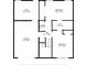 Floor plan showcasing layout of rooms and dimensions of a single story at 5806 Highgrove Dr, Atlanta, GA 30349