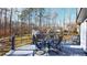 View of deck with outdoor seating and a spacious view of the backyard at 1104 Fox Ln, Woodstock, GA 30188