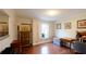Office space with natural light, a neutral palette, and hardwood flooring at 1104 Fox Ln, Woodstock, GA 30188