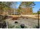 Large, fenced backyard with a mix of grassy areas and trees, providing privacy and plenty of space at 181 Paradise Pointe, Douglasville, GA 30134