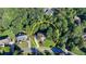 Aerial view of property surrounded by lush greenery at 5760 Windjammer Pt, Cumming, GA 30041