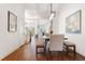 Elegant dining area with hardwood floors and a view into the kitchen at 965 Boulevard Se # B, Atlanta, GA 30312