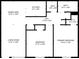 Floor plan view of a home with a kitchen, living room, bedroom and two bathrooms at 1179 Church St # J, Decatur, GA 30030