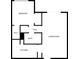 Floorplan shows layout for bedroom, bathroom, kitchen and living room at 395 Pharr Ne Rd # 301, Atlanta, GA 30305