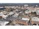 An aerial view of a vibrant city featuring buildings, streets, and a parking lot full of cars at 10 Clarke Hill St, Decatur, GA 30030