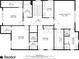 Detailed floorplan showcasing the layout of the second floor, including the bedrooms, bathrooms, and laundry room at 10 Clarke Hill St, Decatur, GA 30030