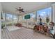 Inviting screened-in porch with ceiling fan, decor, and a view of the outdoors at 21 Cass Station Pass Nw Pass, Cartersville, GA 30121