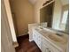 The bathroom features double sinks and a seperate bath and shower at 40 Brandon Dr, Covington, GA 30016