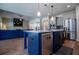 Open-concept kitchen featuring a center island, stainless steel appliances, and modern finishes at 1291 Pleasant Grove Church Rd, Villa Rica, GA 30180