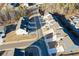 A close aerial view of a new homes on a quiet street in a Gathering community at 140 Kingsley Way, Acworth, GA 30102