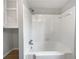 Tiled bathtub with showerhead at 332 Hickory Acres Se Dr, Smyrna, GA 30082