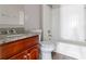 Bathroom featuring sink vanity with granite countertop and bathtub at 5876 Old Wellborn Trce, Lithonia, GA 30058
