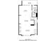 Floor plan of the first floor showing the kitchen, living room, dining area, and balcony at 2177 Witton Way, Chamblee, GA 30341