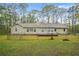 Fenced backyard with a ranch style home at 125 Bridget Dr, Hampton, GA 30228
