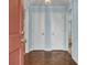 Light blue entry way with parquet floors and two closets at 125 Bridget Dr, Hampton, GA 30228