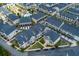 Aerial view showcases a well-planned community featuring modern townhomes, tree-lined streets, and meticulously maintained landscaping at 3785 Allegretto Cir # 230, Atlanta, GA 30339