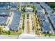 Aerial shot of the community highlights beautifully landscaped streets, manicured lawns, and meticulously maintained buildings at 3785 Allegretto Cir # 230, Atlanta, GA 30339