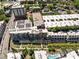 Aerial view showing 22 Airline St NE, Unit 403 location near the Beltline and community pool at 22 Airline Ne St # 403, Atlanta, GA 30312
