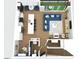 Open floor plan with kitchen, living area, bath, and outdoor patio at 22 Airline Ne St # 403, Atlanta, GA 30312