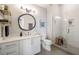 Contemporary bathroom with a glass-enclosed shower, a modern vanity, and stylish fixtures at 22 Airline Street Ne # 403, Atlanta, GA 30312