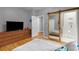 A contemporary bedroom featuring an ensuite with a glass-door shower at 2861 Dorby Close Ne, Brookhaven, GA 30319