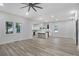 Contemporary living room showcasing an open layout to the kitchen and sleek finishes at 190 Adair Se Ave, Atlanta, GA 30315