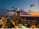 Night panoramic view of downtown Atlanta with building lights and a colorful sky at 400 W Peachtree Nw St # 3216, Atlanta, GA 30308