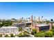 Aerial view of building with rooftop parking, trees, and a cityscape skyline at 170 Boulevard Se # 412E, Atlanta, GA 30312