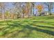 Spacious backyard with lush green grass, large trees and partial home view at 205 Pine Knott Rd, Fayetteville, GA 30214