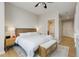 Cozy main bedroom with hardwood floors, a walk in shower and neutral decor at 3325 Piedmont Ne Rd # 1907, Atlanta, GA 30305