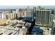 Aerial view showcases high-rise living, offering modern amenities and easy access to downtown attractions at 800 Peachtree Ne St, Atlanta, GA 30308