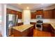 Gourmet kitchen featuring stainless steel appliances and granite counters at 3455 Dalwood Dr, Suwanee, GA 30024