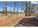 Fenced backyard featuring mature trees and minimal ground cover at 565 Saint James Ct, Lawrenceville, GA 30044