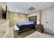 Comfortable bedroom with a stylish bed, soft carpet, and ample natural light at 2560 Millwater Xing, Dacula, GA 30019