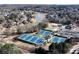 Aerial view of the community's tennis courts, showcasing a well-maintained recreational amenity at 2560 Millwater Xing, Dacula, GA 30019