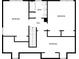 Second floor plan featuring bedrooms, bathroom, and hall at 6390 E Stubbs Rd, Atlanta, GA 30349
