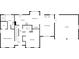 First floor plan featuring living room, kitchen, dining area, bedrooms, and a garage at 6390 E Stubbs Rd, Atlanta, GA 30349
