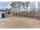 Spacious backyard featuring a wooded fence-line, an easy access door, and a level ground area at 3410 Summerpoint Xing, Cumming, GA 30028