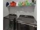 Modern laundry room with front loading washer and dryer at 3410 Summerpoint Xing, Cumming, GA 30028