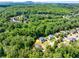 Stunning aerial view of a luxurious home, surrounded by dense trees, in a serene and private setting at 6690 Bridge Brook Ovlk, Cumming, GA 30028