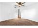 Empty bedroom with hardwood floors and modern ceiling fan at 343 8Th Ne St # G2, Atlanta, GA 30309