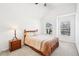 Bright bedroom with vaulted ceilings, carpet floors, and dual windows at 248 Allegrini Dr, Atlanta, GA 30349