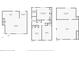 Layouts for floor 1, floor 2 and basement featuring various rooms at 6684 Heathrow Ln, Stone Mountain, GA 30087